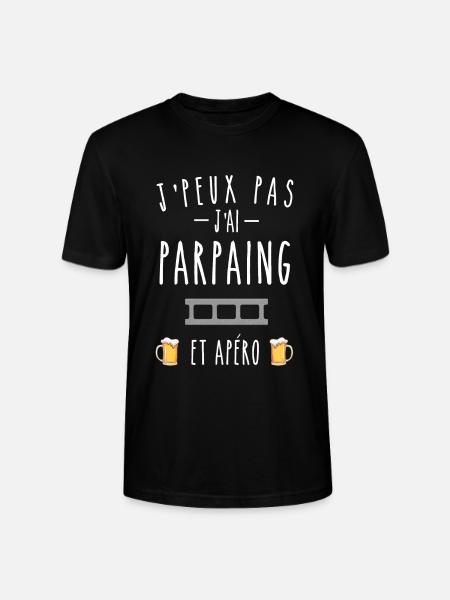 parpaing et apéro - T-shirt bio CRAFTER Stanley Stella Unisexe - noir