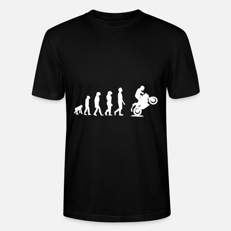 évolution moto motard - T-shirt bio CRAFTER Stanley Stella Unisexe - noir