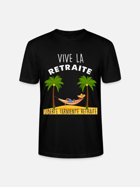 Vive La Retraite Citation Marrante Homme Retraité - T-shirt bio CRAFTER Stanley Stella Unisexe - noir