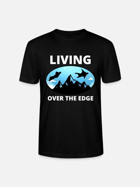Vingedrakt flyvende Base Jumping Fallskjermhopping Wingsuiting - Stanley/Stella CRAFTER unisex økologisk T-skjorte - svart