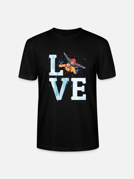 Skydiving Parachute Skydive Skydiver Parachuting - Stanley/Stella CRAFTER Unisex Organic T-Shirt - black