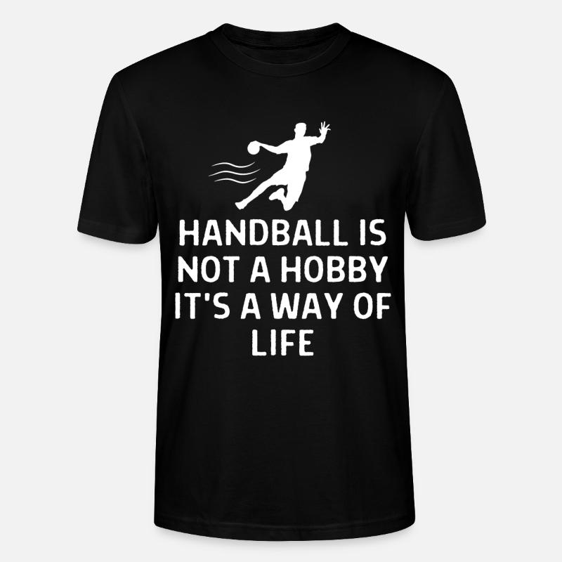 Handball Handballer Spruch Geschenk - Stanley/Stella Unisex Bio-T-Shirt CRAFTER - Schwarz