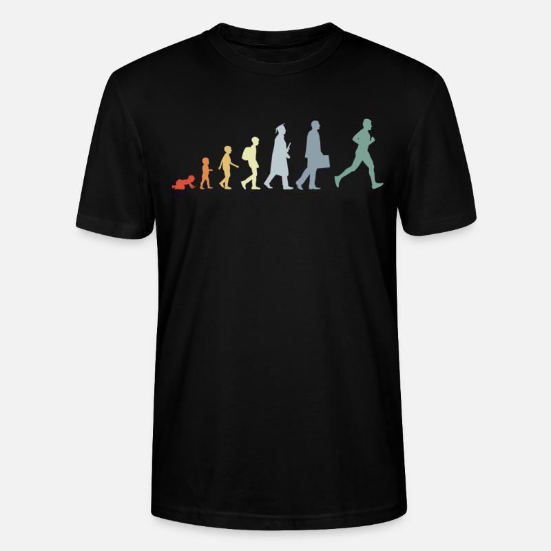 Läufer Evolution - Stanley/Stella Unisex Bio-T-Shirt CRAFTER - Schwarz