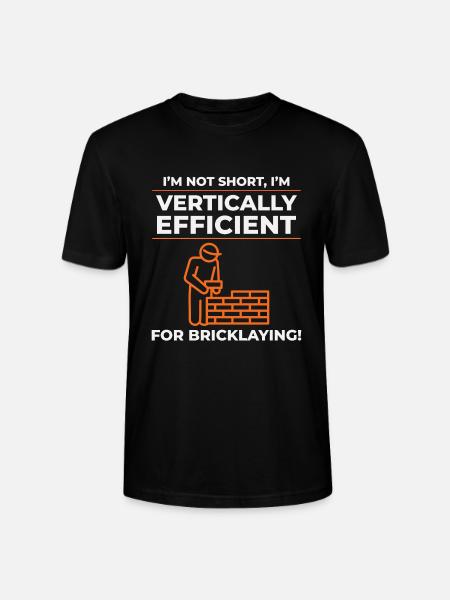 Bricklayer Bricklaying Vertical Efficiency Job - Stanley/Stella CRAFTER Unisex Organic T-Shirt - black