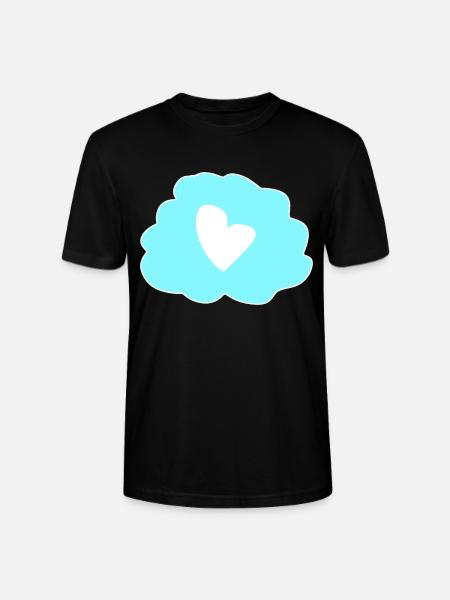 Cloud Thinking Heart Icon - Stanley/Stella CRAFTER Unisex Organic T-Shirt - black