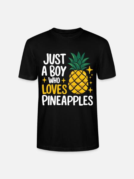 Pineapple tropical hawaiian fruit - Stanley/Stella CRAFTER Unisex Organic T-Shirt - black