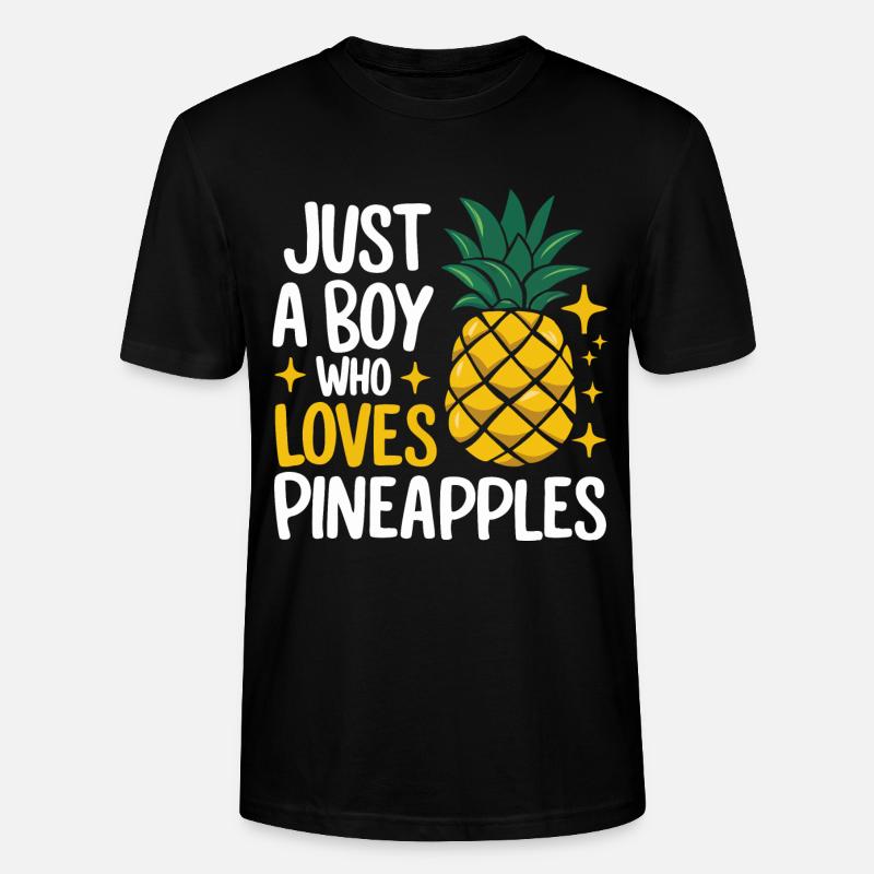 Ananas Fruit tropical hawaïen - T-shirt bio CRAFTER Stanley Stella Unisexe - noir