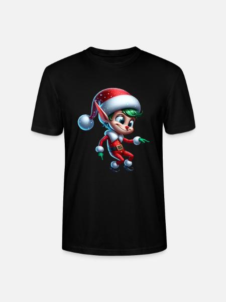 Lustiger Elf Tanzt Weihnachten - Stanley/Stella Unisex Bio-T-Shirt CRAFTER - Schwarz