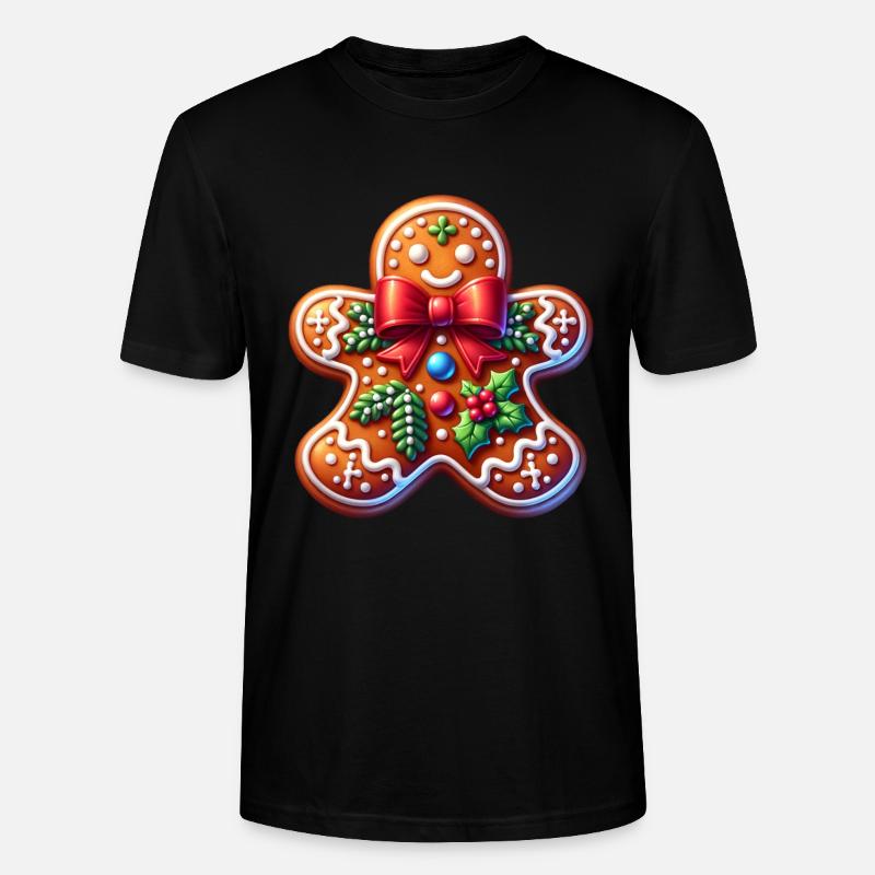 Lebkuchen Weihnachtsgeschenk - Stanley/Stella Unisex Bio-T-Shirt CRAFTER - Schwarz