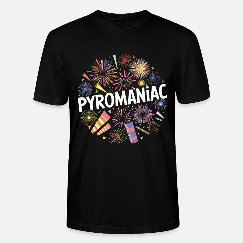 Pyrotechnik Silvester Feuerwerk Neujahr - Stanley/Stella Unisex Bio-T-Shirt CRAFTER - Schwarz
