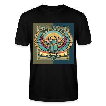 KHEPRI Gott der aufgehenden Sonne - Stanley/Stella Unisex Bio-T-Shirt CRAFTER - Schwarz - Vorne - Alina (178cm) & Michal (187cm)