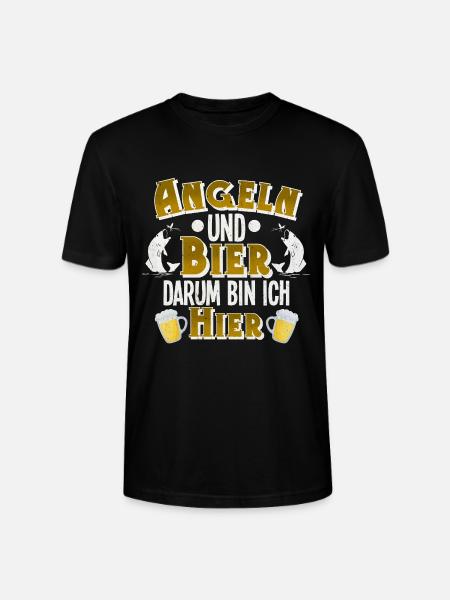 Angeln Angler Bier - Stanley/Stella Unisex Bio-T-Shirt CRAFTER - Schwarz
