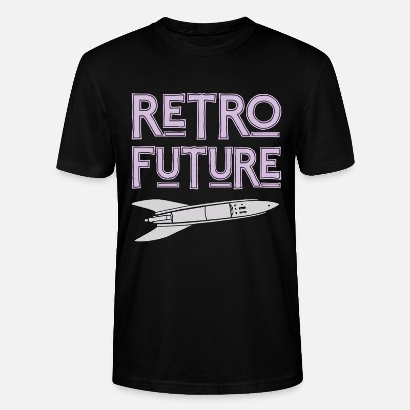 Retro Future Rakete Nostalgie - Stanley/Stella Unisex Bio-T-Shirt CRAFTER - Schwarz