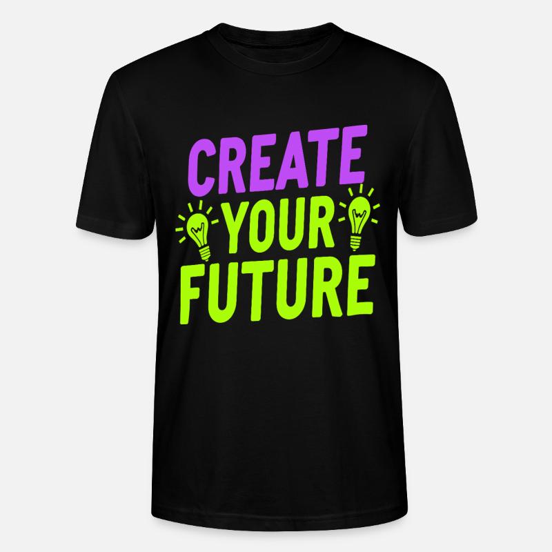 Create Your Future Glühbirne - Stanley/Stella Unisex Bio-T-Shirt CRAFTER - Schwarz