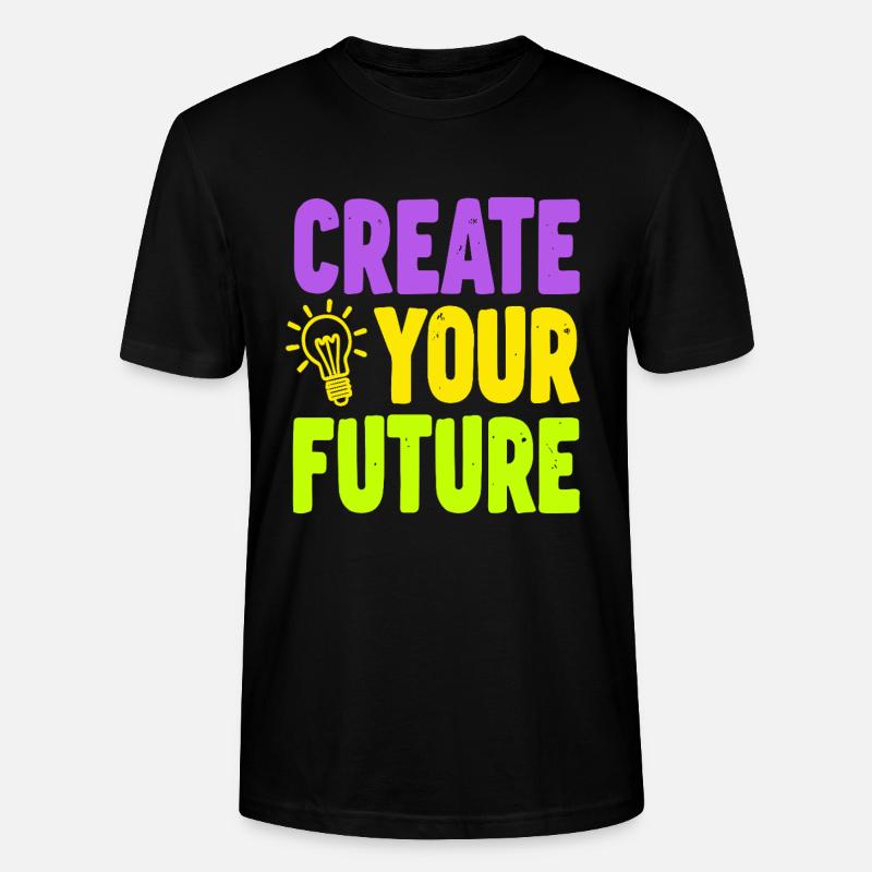 Create Your Future Light Bulb - Stanley/Stella CRAFTER Unisex Organic T-Shirt - black