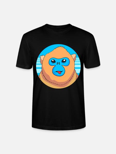 Snub-nosed monkey Monkey Chimpanzee - Stanley/Stella CRAFTER Unisex Organic T-Shirt - black