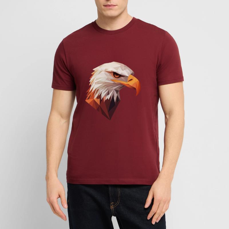 Conception de logo Eagle Head Low Poly Art T-shirt bio CRAFTER Stanley Stella Unisexe