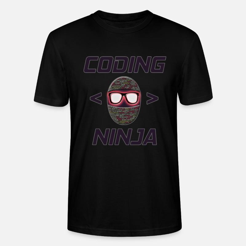 Programmer, Coding Ninja, Gift - Stanley/Stella CRAFTER Unisex Organic T-Shirt - black