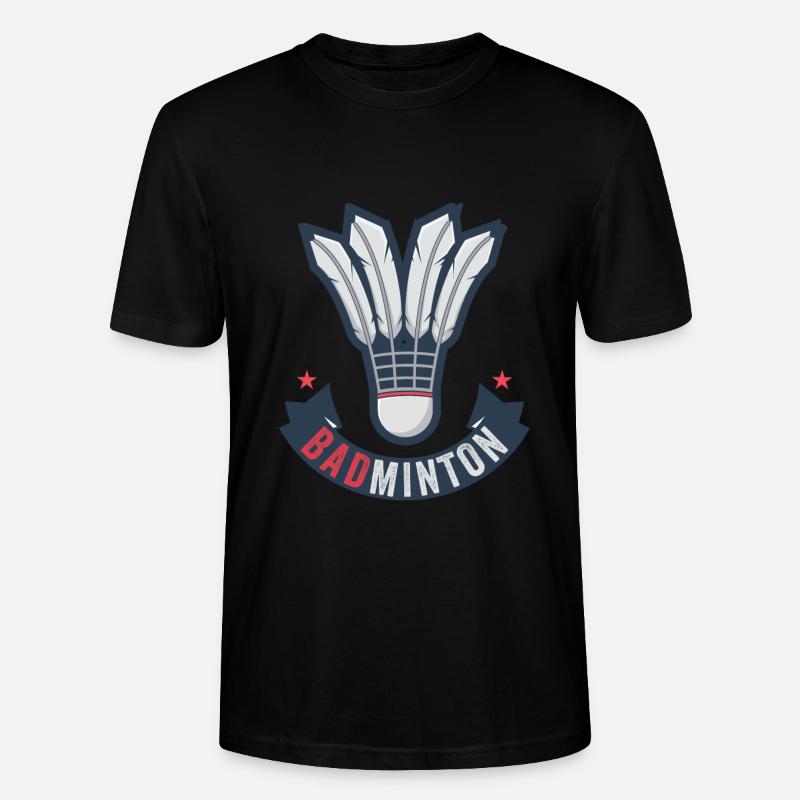 badminton - Stanley/Stella CRAFTER Unisex Organic T-Shirt - black