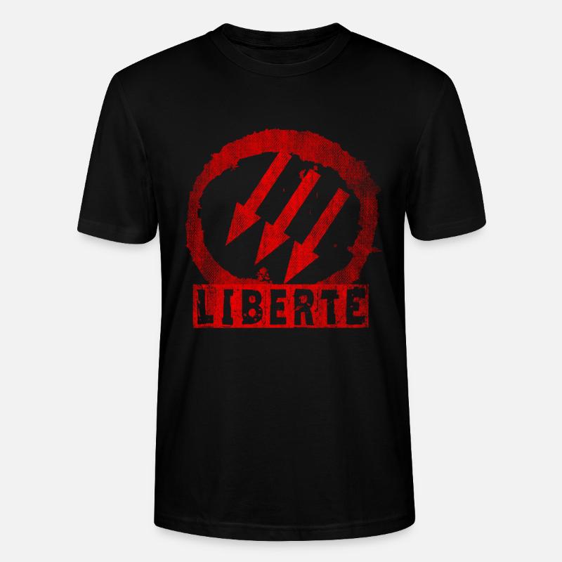 ANTIFA LIBERTÉ LIBERTÉ - T-shirt bio CRAFTER Stanley Stella Unisexe - noir