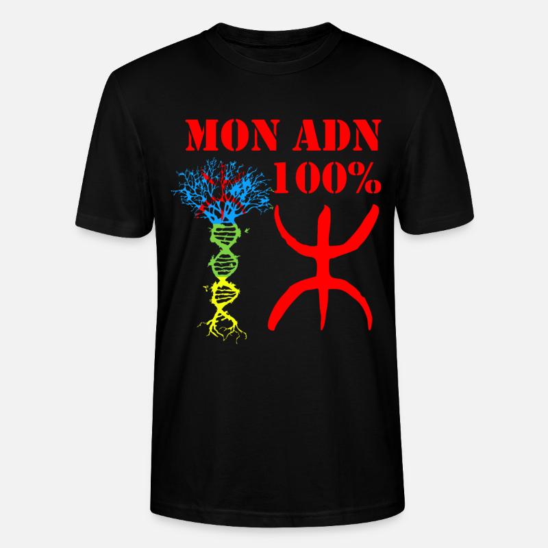 Mon adn 100% amazigh - T-shirt bio CRAFTER Stanley Stella Unisexe - noir