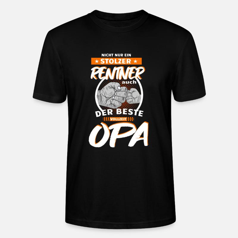 Rentner vollzeit Opa Geschenkidee - Stanley/Stella Unisex Bio-T-Shirt CRAFTER - Schwarz