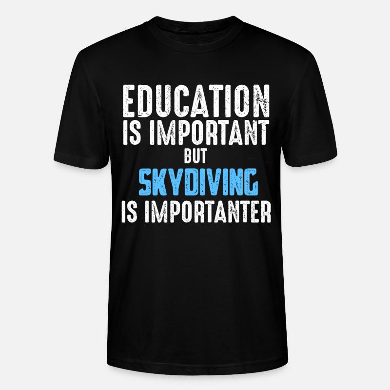 Skydiving - Stanley/Stella Unisex Bio-T-Shirt CRAFTER - Schwarz