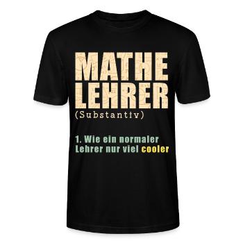Mathelehrer Geschenk - Stanley/Stella Unisex Bio-T-Shirt CRAFTER - Schwarz - Vorne - Alina (178cm) & Michal (187cm)