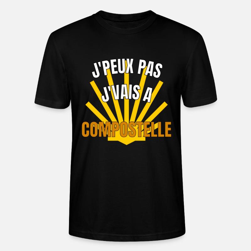 J’peux pas j’vais à compostelle - T-shirt bio CRAFTER Stanley Stella Unisexe - noir