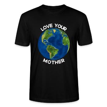 Love your Mother Earth - Stanley/Stella Unisex Bio-T-Shirt CRAFTER - Schwarz - Vorne - Alina (178cm) & Michal (187cm)
