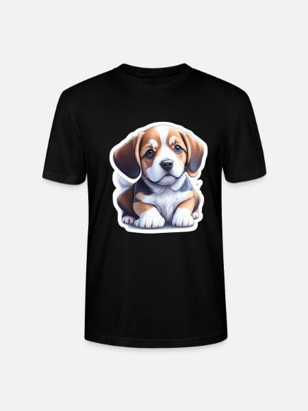 Chiot Beagle mignon - T-shirt bio CRAFTER Stanley Stella Unisexe - noir