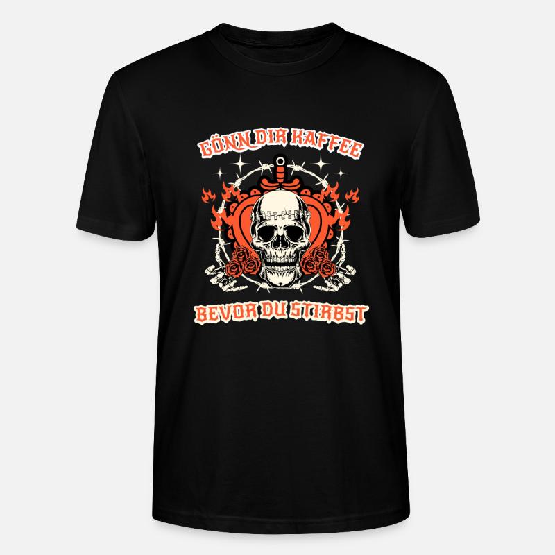 gönn dir kaffee spruch geschenk - Stanley/Stella Unisex Bio-T-Shirt CRAFTER - Schwarz