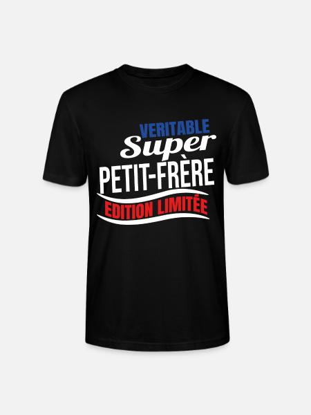 Véritable super petit frère édition limitée cadeau - T-shirt bio CRAFTER Stanley Stella Unisexe - noir
