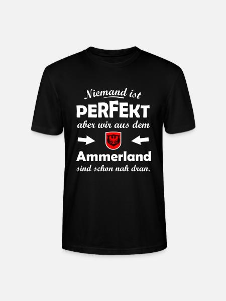 Perfekt im Ammerland - Stanley/Stella Unisex Bio-T-Shirt CRAFTER - Schwarz