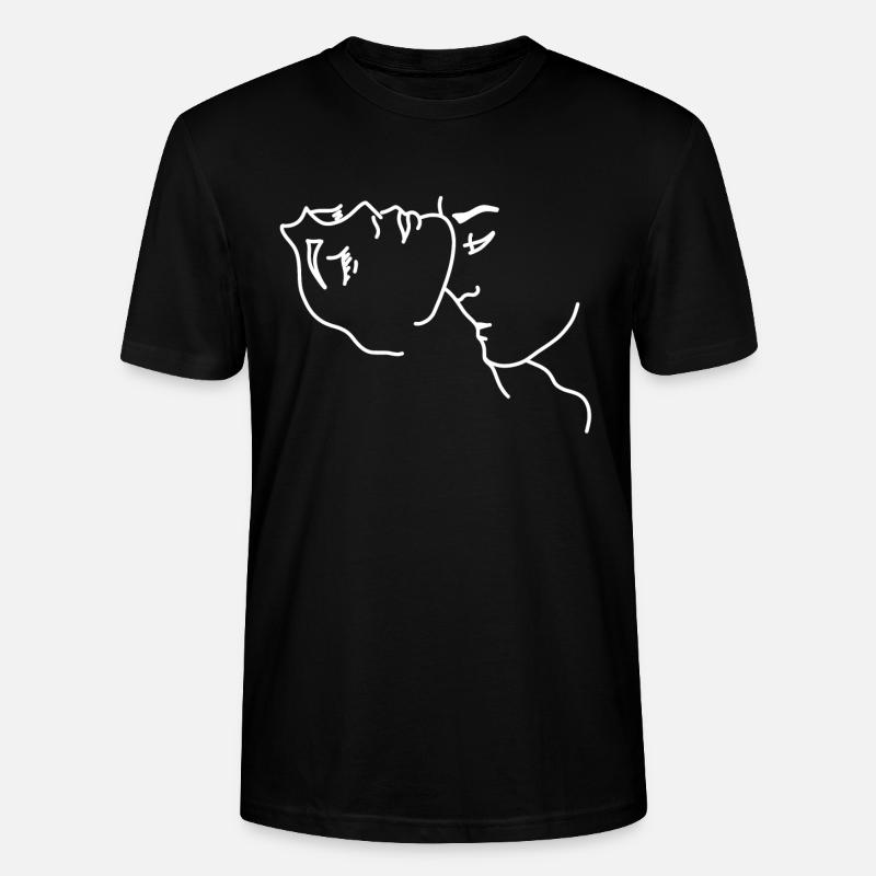 Kuss Hals Liebe - Stanley/Stella Unisex Bio-T-Shirt CRAFTER - Schwarz