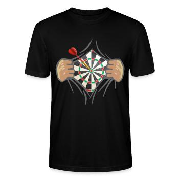 AufRiss (édition fléchettes) - T-shirt bio CRAFTER Stanley Stella Unisexe - noir - Devant - Alina (178cm) & Michal (187cm)