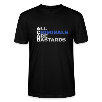 ACAB-Zitat - Stanley/Stella Unisex Bio-T-Shirt CRAFTER - Schwarz - Vorne - Alina (178cm) & Michal (187cm)