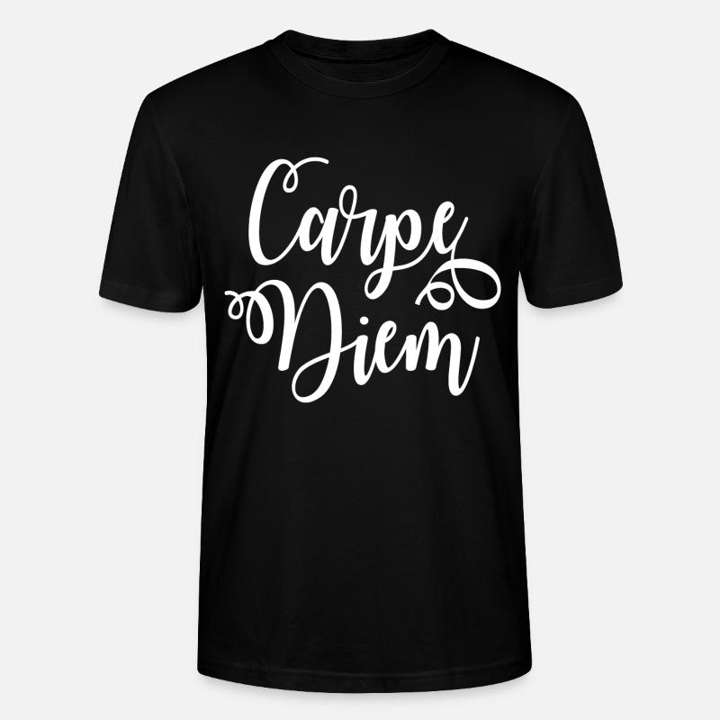 Carpe Diem Saying - T-shirt bio CRAFTER Stanley Stella Unisexe - noir