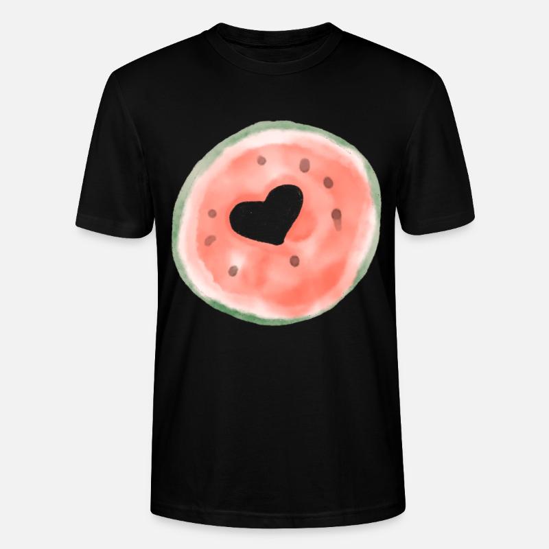 Melone Herz - Stanley/Stella Unisex Bio-T-Shirt CRAFTER - Schwarz