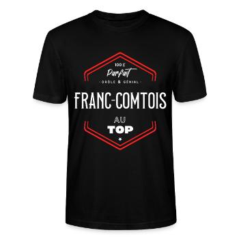Franc comtois parfait et au top - T-shirt bio CRAFTER Stanley Stella Unisexe - noir - Devant - Alina (178cm) & Michal (187cm)