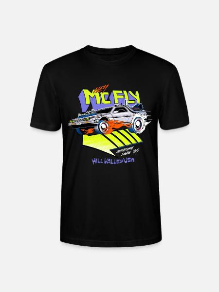 Ritorno al futuro Hey McFly Delorean - Maglietta unisex ecologica CRAFTER di Stanley/Stella - nero