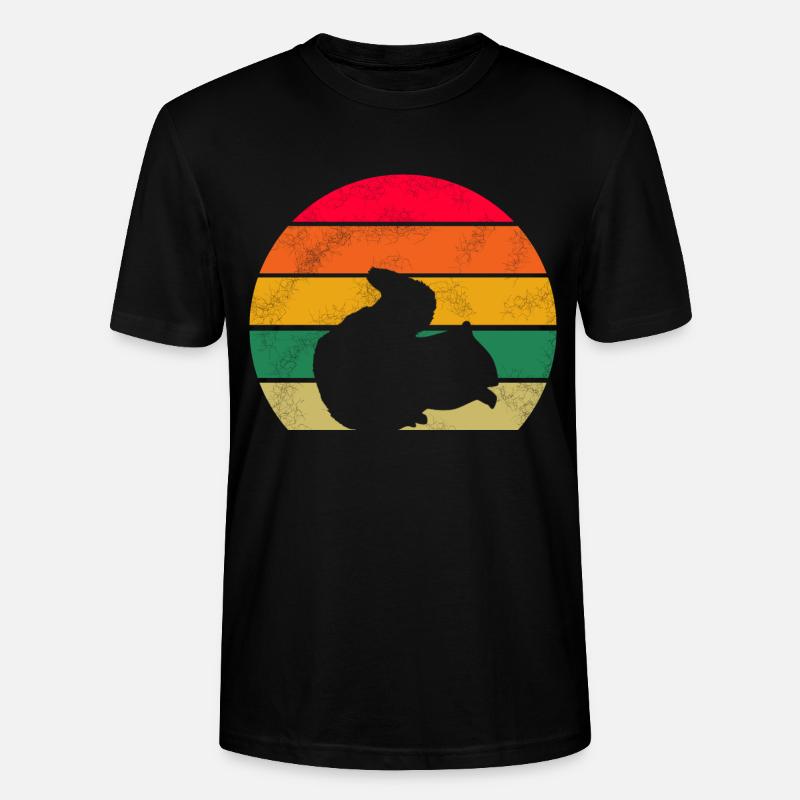 Grunge Wald Tier Retro Eichhörnchen - Stanley/Stella Unisex Bio-T-Shirt CRAFTER - Schwarz