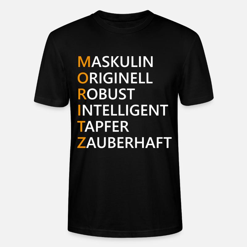 Moritz Name Geschenk - Stanley/Stella Unisex Bio-T-Shirt CRAFTER - Schwarz