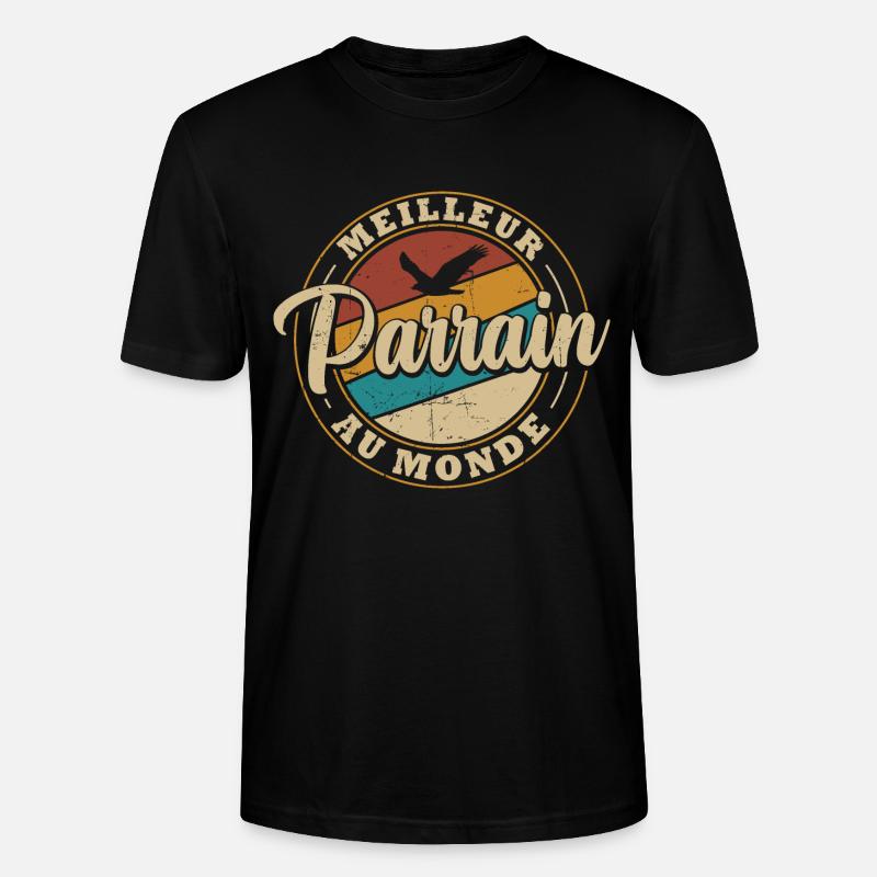 Meilleur parrain au monde - T-shirt bio CRAFTER Stanley Stella Unisexe - noir