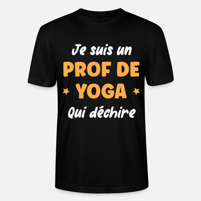 Prof de yoga - T-shirt bio CRAFTER Stanley Stella Unisexe - noir