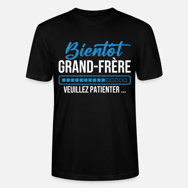 Bald großer Bruder, bitte warten - Stanley/Stella Unisex Bio-T-Shirt CRAFTER - Schwarz