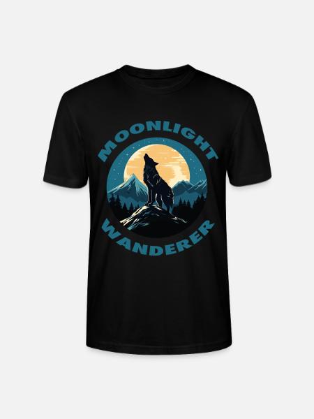 Moonlight Wanderer - Stanley/Stella CRAFTER Unisex Organic T-Shirt - black