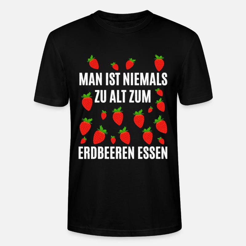 Erdbeeren - Stanley/Stella Unisex Bio-T-Shirt CRAFTER - Schwarz