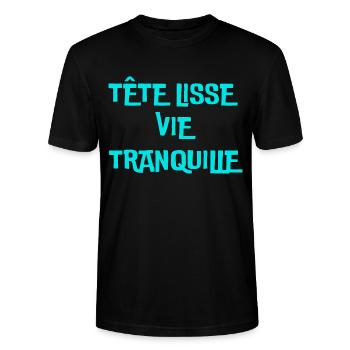 tête lisse, vie tranquille - T-shirt bio CRAFTER Stanley Stella Unisexe - noir - Devant - Alina (178cm) & Michal (187cm)