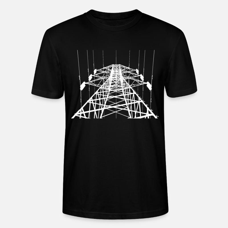 Strommast weiß - Stanley/Stella Unisex Bio-T-Shirt CRAFTER - Schwarz